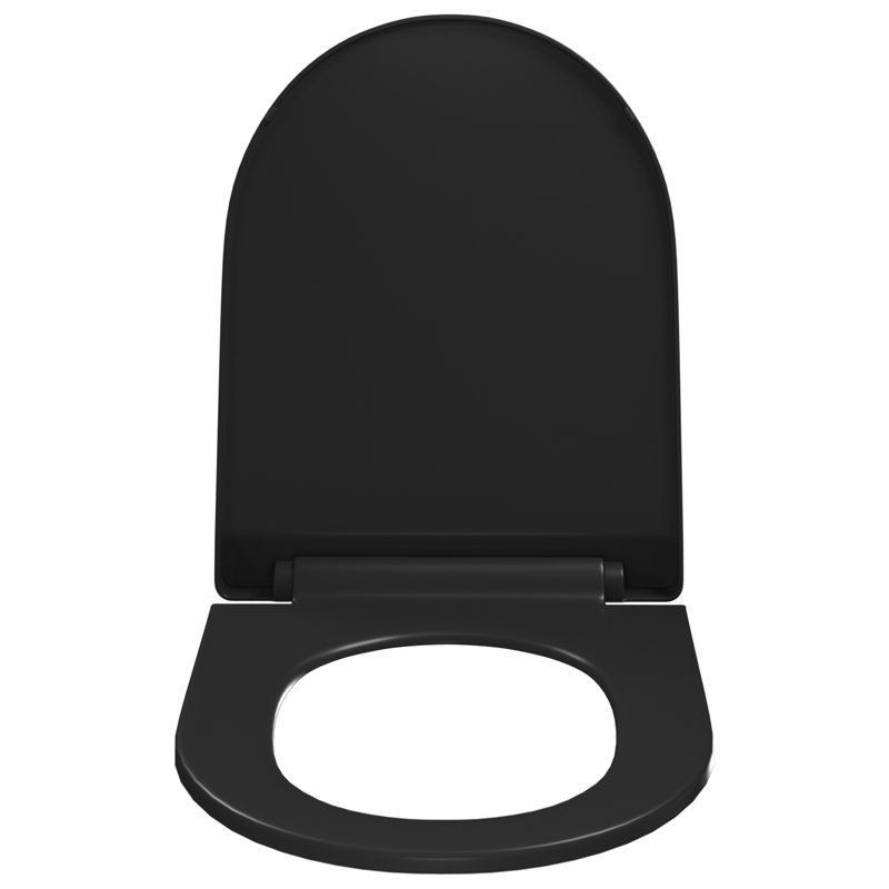vidaXL Toilet Seat Soft Close Toilet Seat with Quick-release Design Square, White