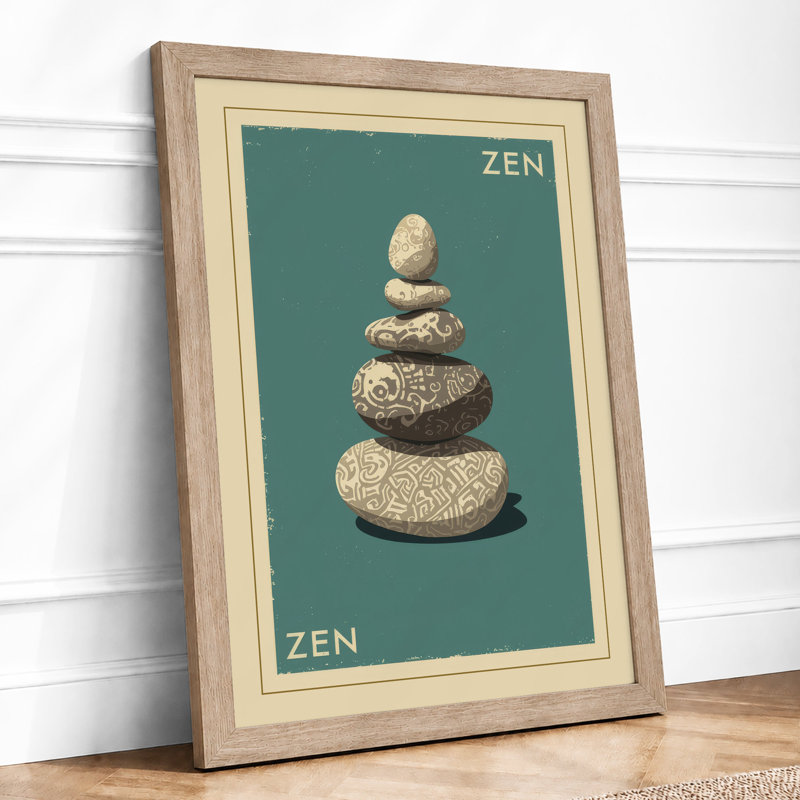 Zen Stones Minimalist - Print, Oak, A3 - 42.0 x 29.7 cm