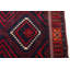 Tapis oriental semi-antique rouge et prune 3 pi 4 po x 6 pi noué à la main Tribal