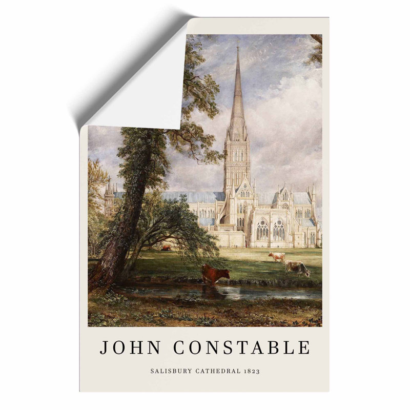 Salisbury Cathedral Print by John Constable - Frameless Print, 42cm H x 30cm W x 0.1cm D