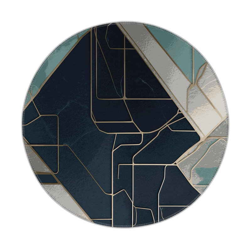 Starlight Rift Indoor And Outdoor Area Rug, Round 5'