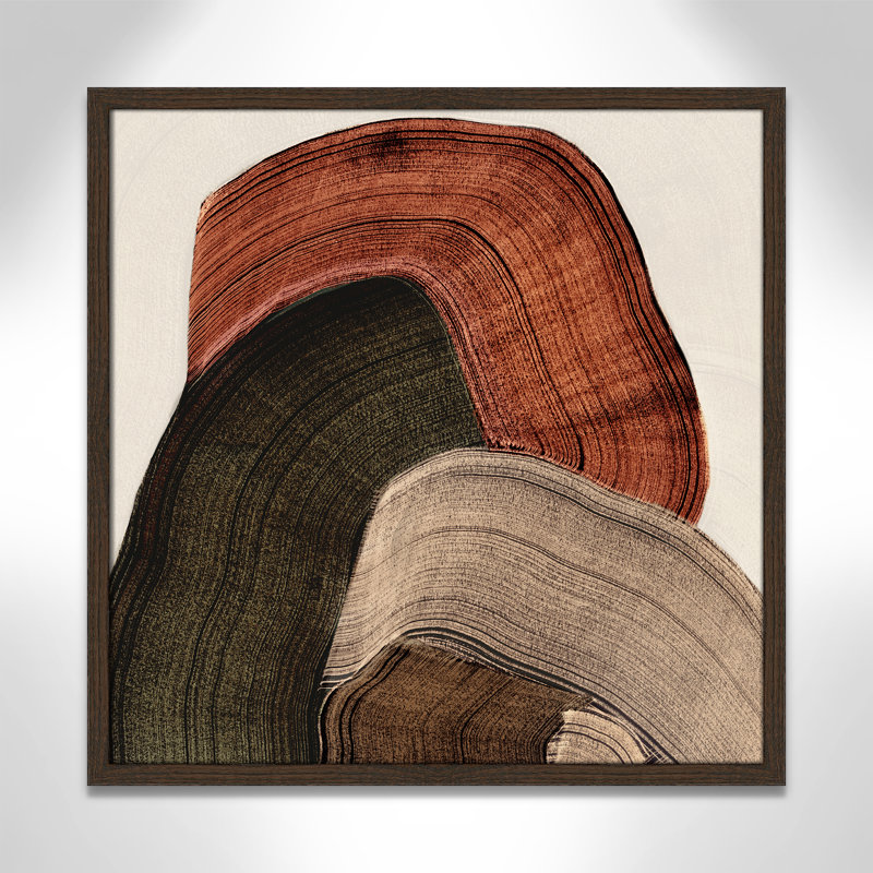 Folded Earth I Print by , L 23,5 po x H 23,5 po, Framed Print, Walnut Woodgrain