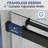 55-59＂W x 75＂H Frameless Double Sliding Shower Door, 5/16＂Tempered Glass Bathroom Shower Door-107484700