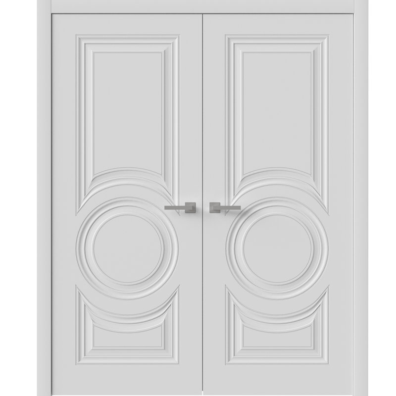 Portes intérieures intérieures | Essentiel 1801 blanc | Cadre de panneau intérieur en bois massif | Portes de chambre à coucher pour garde-robe