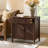 Leominster 28"W 1-Drawer 2 Arched Door Cabinet Chest with Solid Pine Wood Legs and Built-In Power Outlet