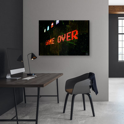 Game Over Game Console - No Frame Print on Canvas
