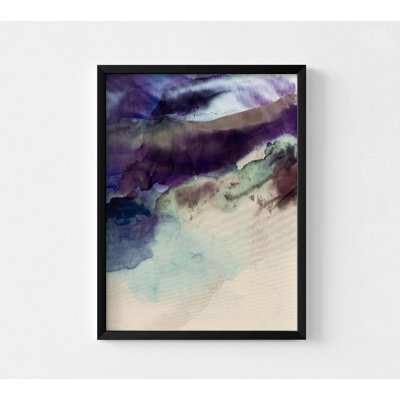 «Purple Wunderlust II» par Sisa Jasper, reproduction d'aquarelle abstraite violette, affiche d'art moderne pour salle de bain d'invité