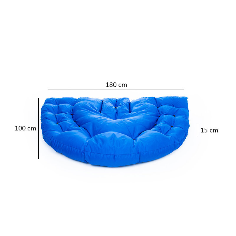 Fauteuil poire standard classique, 100 % polyester bleu clair