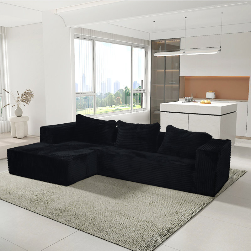 Canapé modulaire Compress, Noir
