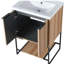 Meuble-lavabo de salle de bain indépendant 24 po avec lavabo en résine