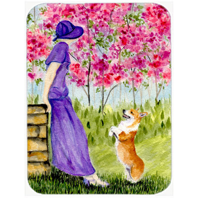 Caroline's Treasures Corgi Glass Cutting Board