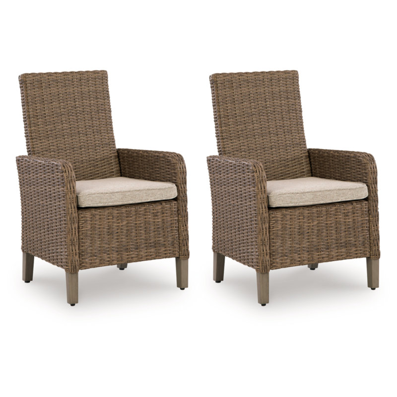 Chaise avec accoudoirs avec coussin Anikyn (ensemble de 2)