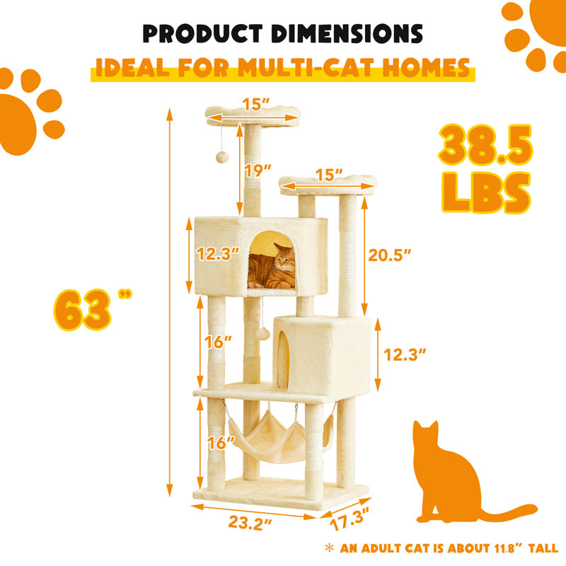 Arbre à chat 63 "Daejah, Beige