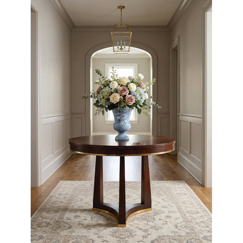 Wesley Round Walnut Wood Dining Table