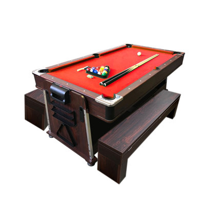 7 ft Multi Games Billiards  Air Hockey + Table Tennis + Table Top – Mattew with Benches