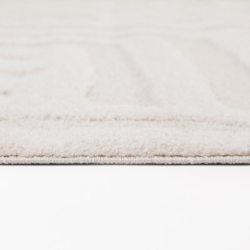 Josette Cream Indoor/Outdoor Organic Modern Area Rug, Rectangle 7'10" x 10'