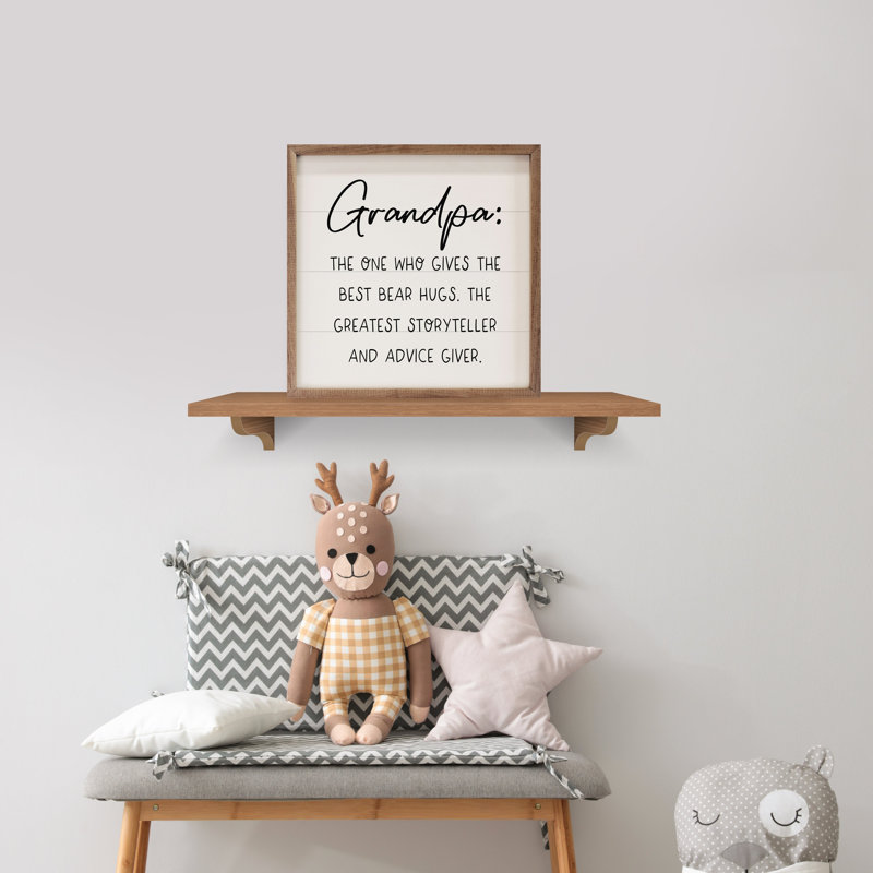 Grandpa Loves Unconditionally White, H 4 po x l 4 po