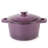 BergHOFF Neo 3pc Cast Iron Cookware Set, Grill Pan & Round Dutch Oven, Purple