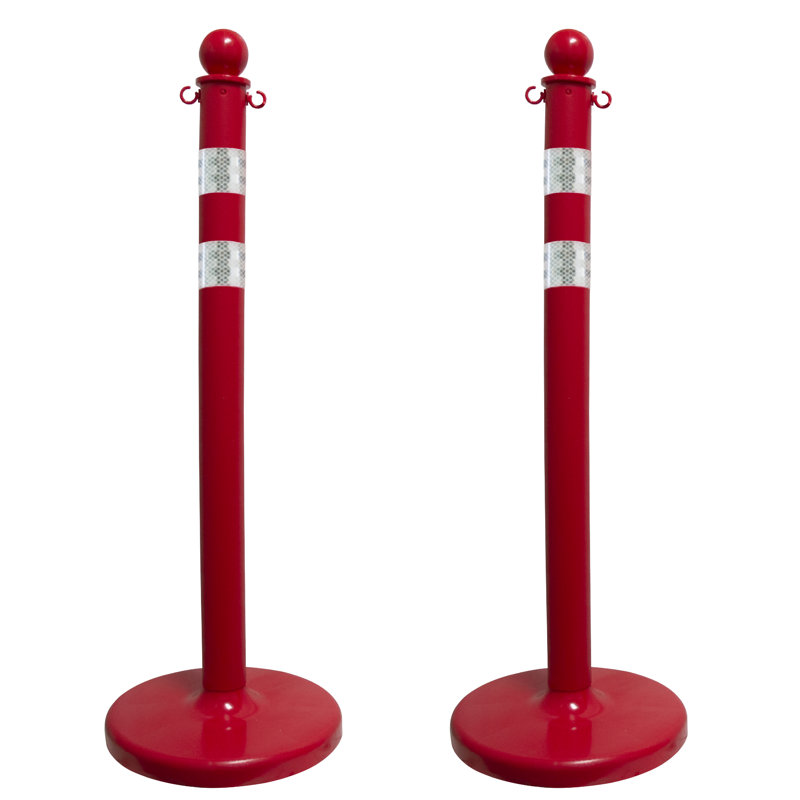 Poteaux de poteaux réfléchissants, Rouge