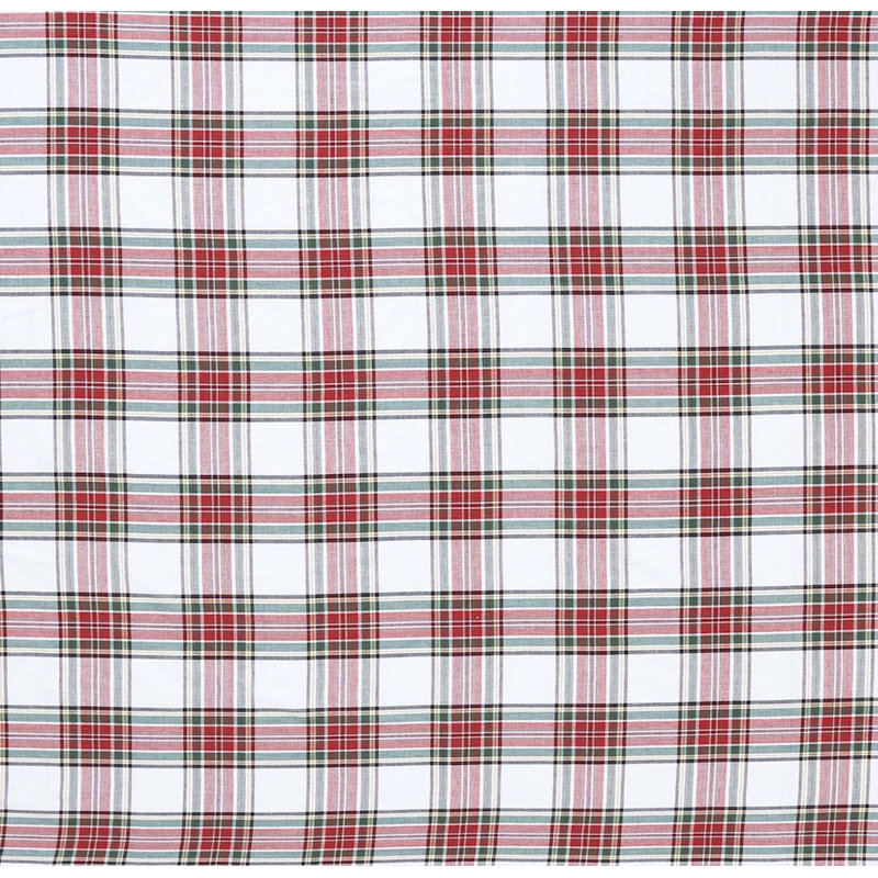 Kate Aurora Tis The Season Plaid Gingham Tartan 100% Cotton Classic Christmas Tablecloth-60"W, 120" Rectangle
