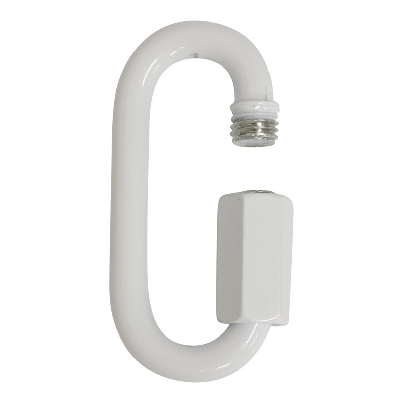 Verrouillage à vis fileté (2 pièces), Blanc, H 2,56 po x l 1,22 po x P 0,28 po