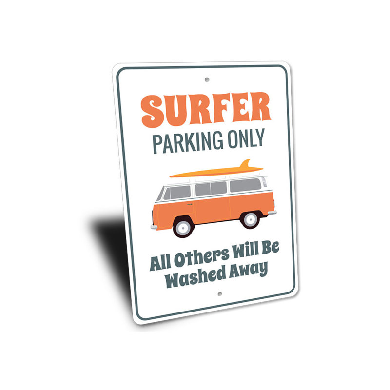 Enseigne Surfer Van, H 14 po x l 10 po x P 0,04 po