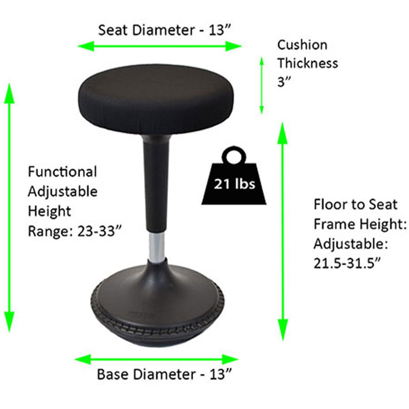 Tabouret actif à hauteur réglable