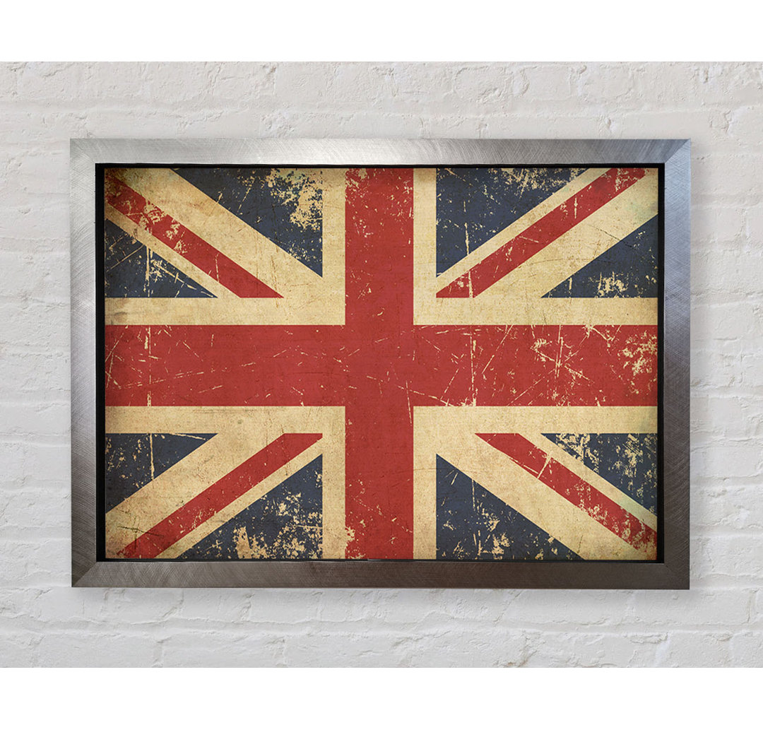 Grunge Union Jack Erosion - Einzelner Bilderrahmen Kunstdrucke