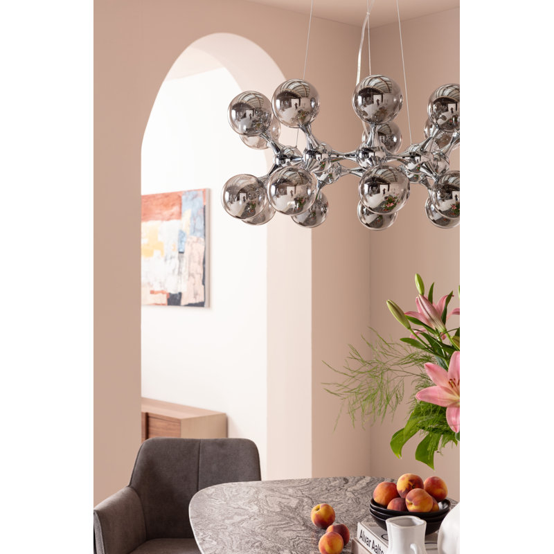Pendant Lamp Atomic Balls 74cm, Chrome, 18