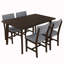 1 table en bois massif et 4 chaises rembourrées-970662161-970662165