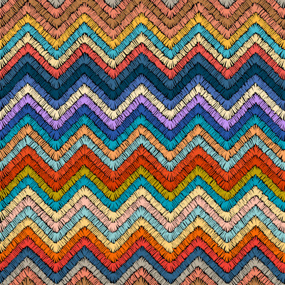 McLarty Zig Zag Pattern - Wrapped Canvas Print