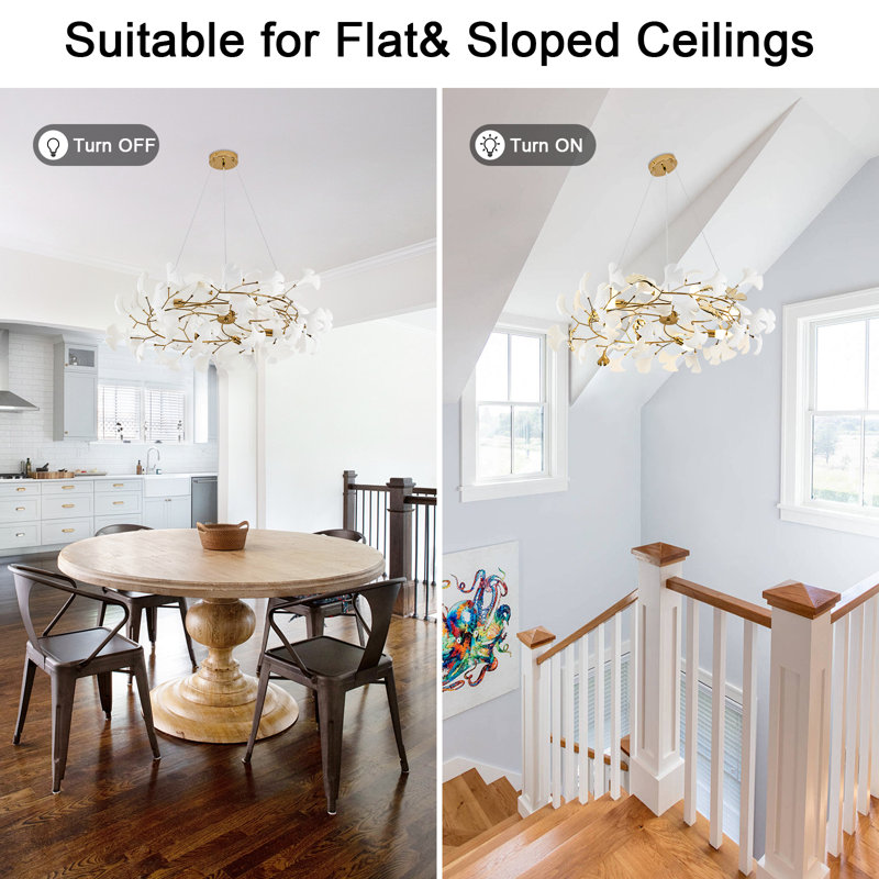 1 - Light Chandelier, 15.7" H x 31.5" W x 31.5" D