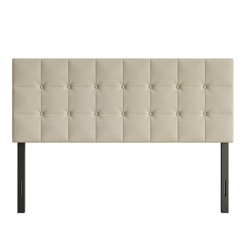 Tête de lit tapissier Muntajar, Simple, Beige