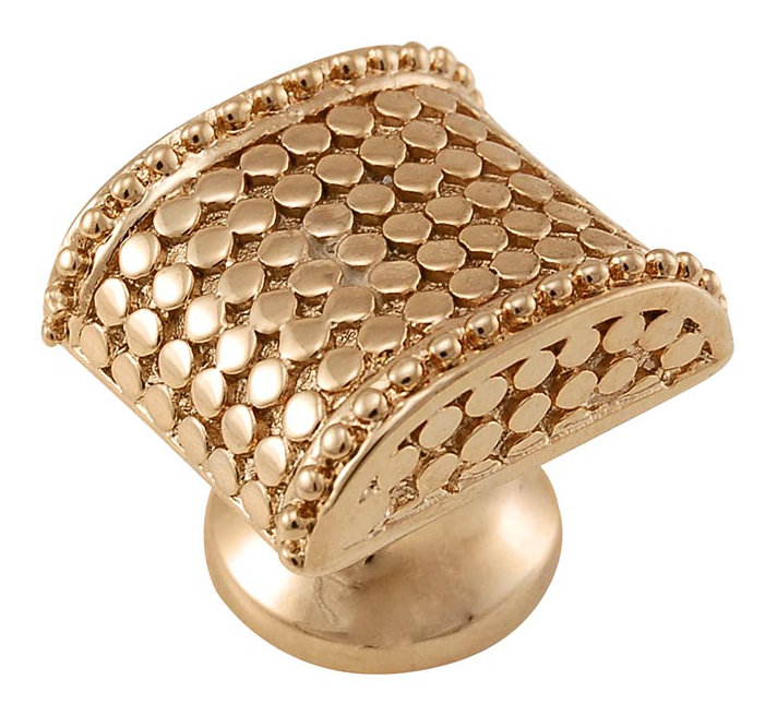 Tiziano Geometric Knob, 1" H x 1" W x 0.875" D, Polished Gold