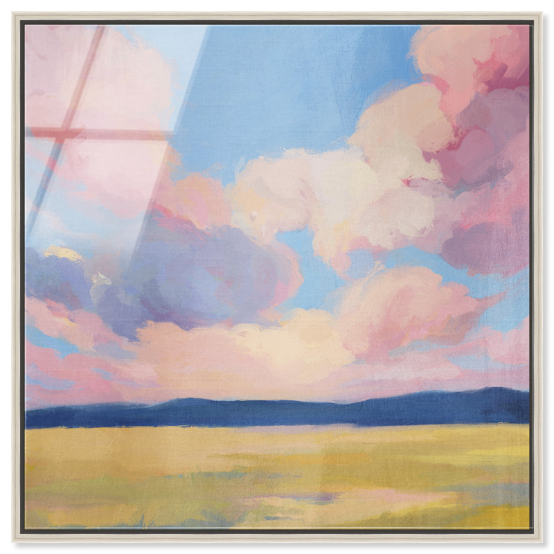 Blushing Sky Print by Oliver Gal, 25" H x 25" W, Silver Floater Frame
