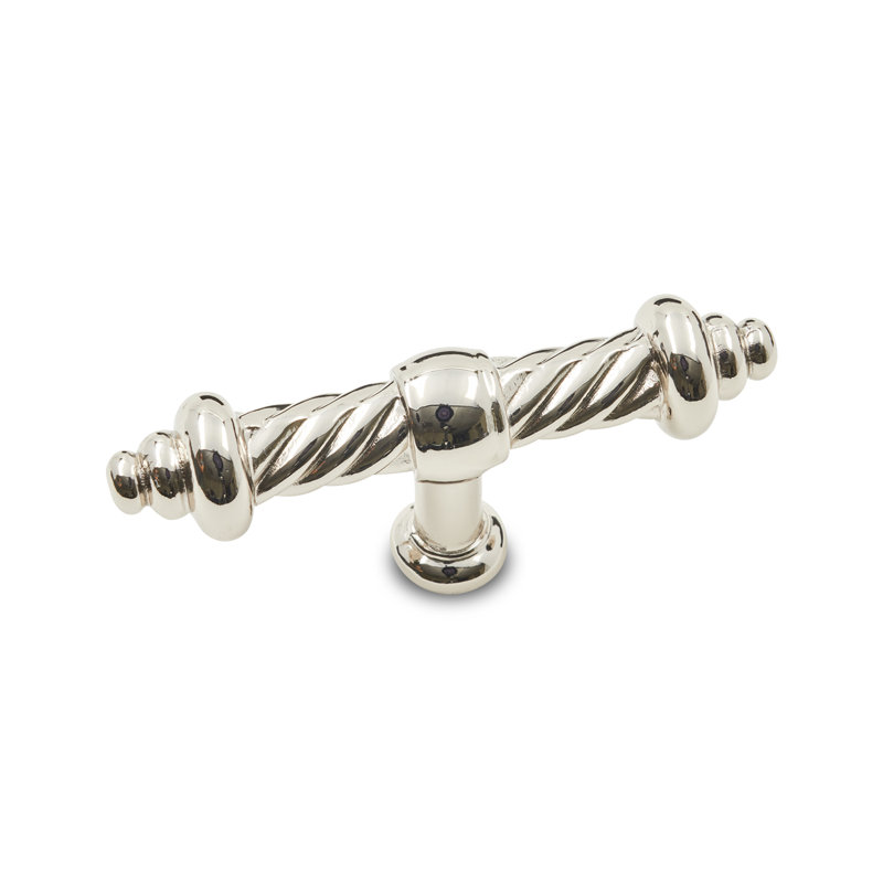 Poignée en T Rope Twist CK Series, Longueur du bouton: 3,75 po, Nickel poli