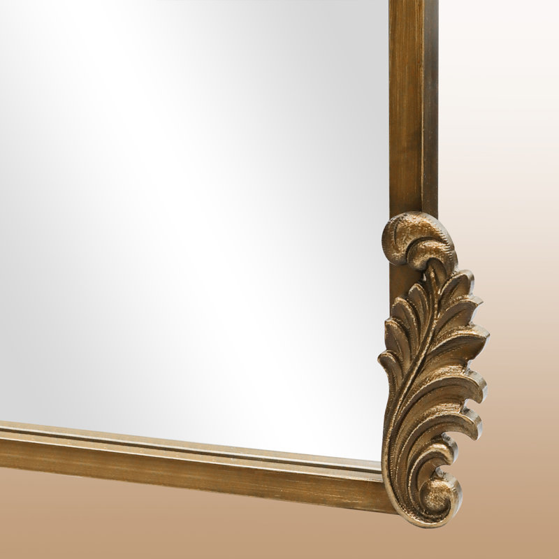Metal Framed Vintage Accent Mirror, 22" x 37", Antique Bronze