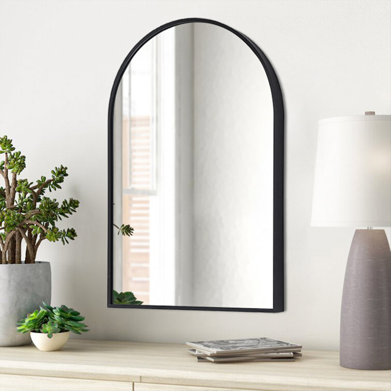 Krysha Metal Half-circle Mirror, 70cm H x 50cm W