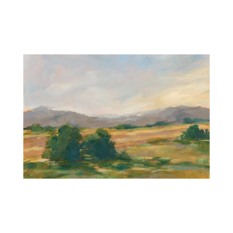 « Green Valley II » par Ethan Harper, reproduction d’art, H 8 po x l 12 po x P 0,75 po, Toile tendue, Pas de tapis