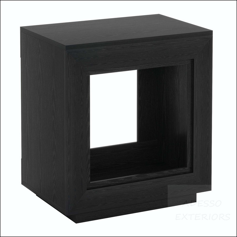 Table de bout carrée en bois avec table de chevet avec rangement