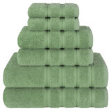 Ensemble de serviettes de bain 100% coton de qualité supérieure, collection 6 pièces Darcelle super douce et absorbante