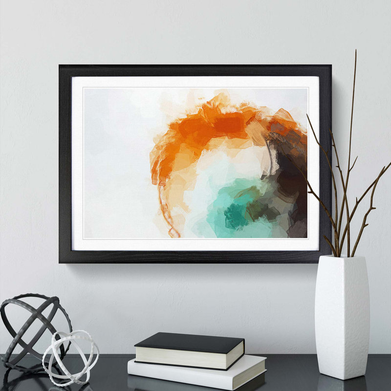 Love of Yesterday in Abstract - Picture Frame Graphic Art Print, 35cm H x 50cm W x 2cm D, Black