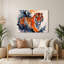 «Big Cats», tigre royal du Bengale, art mural en métal beige-609167394