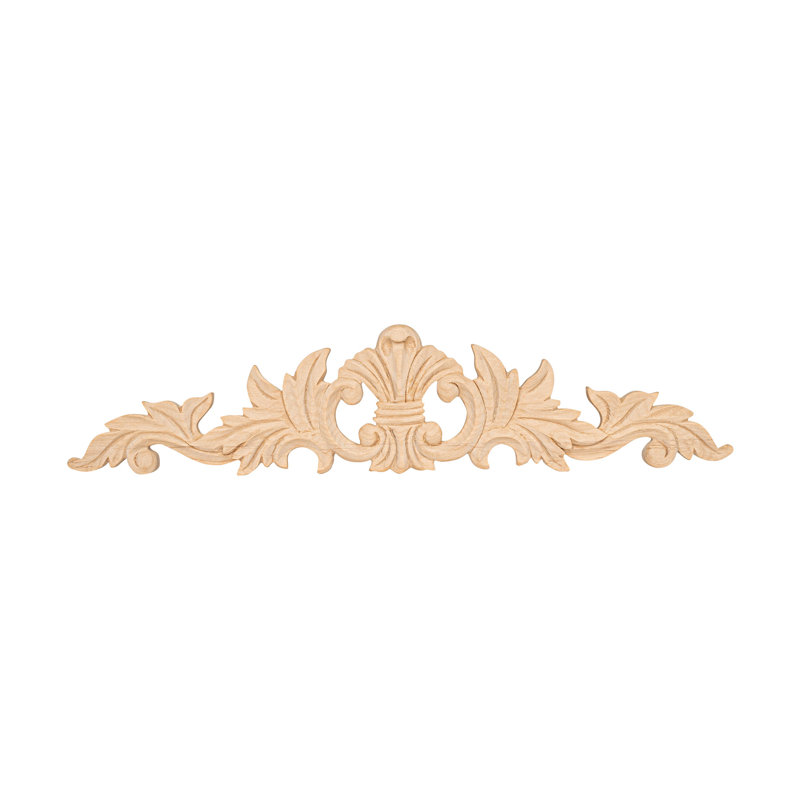 Unfinished Hand Carved Alder Wood Acanthus Applique