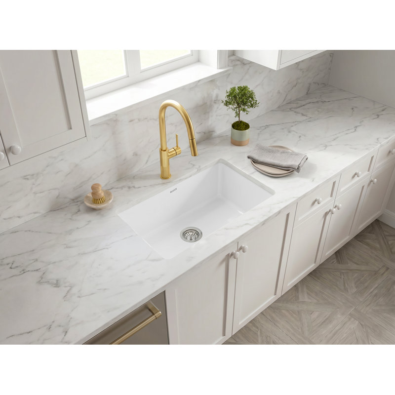 Fiamma 30" L x 18" W Drop-In Kitchen Sink, 28 inch