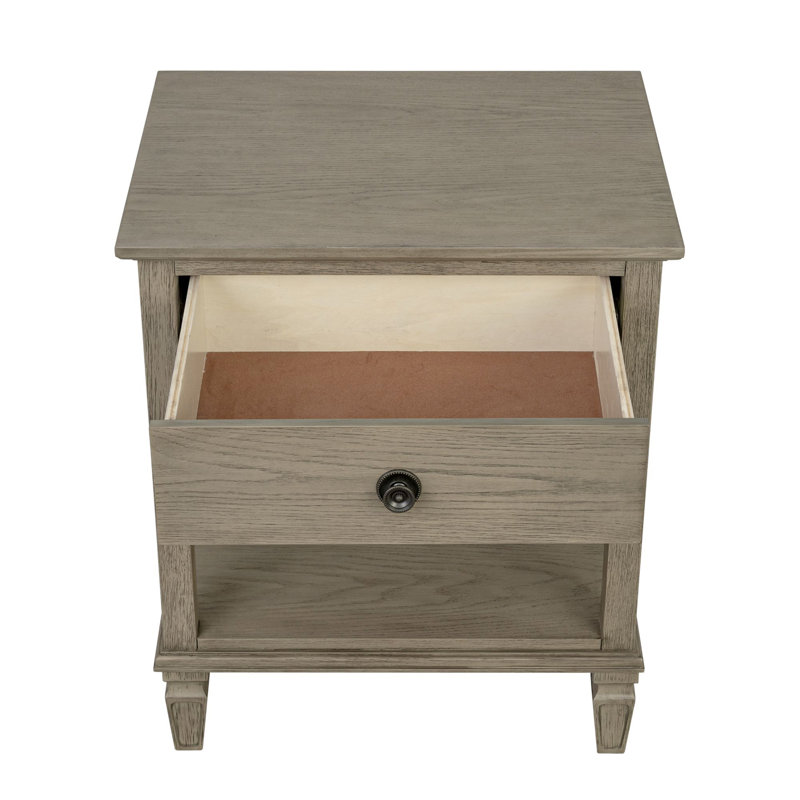 Table de chevet gris récupéré, Gris