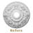 Morning Dew 17" D Polyurethane Hand Painted Ceiling Medallion