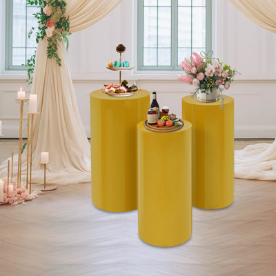 Cylinder Pedestal Stands, Metal Display Pedestal Stands, Metal Display Stands For Wedding Birthday Party Decor