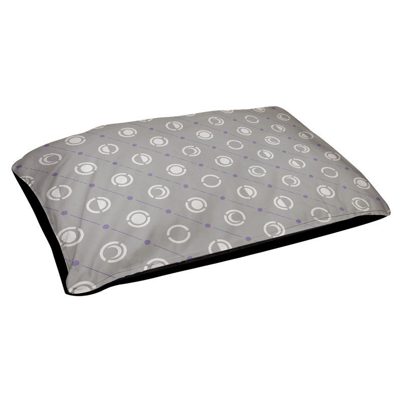 Coussin d’extérieur pour chien moon phases Chenault, Petit (l 28 po x P 6 po x H 18 po), Mauve / Gris