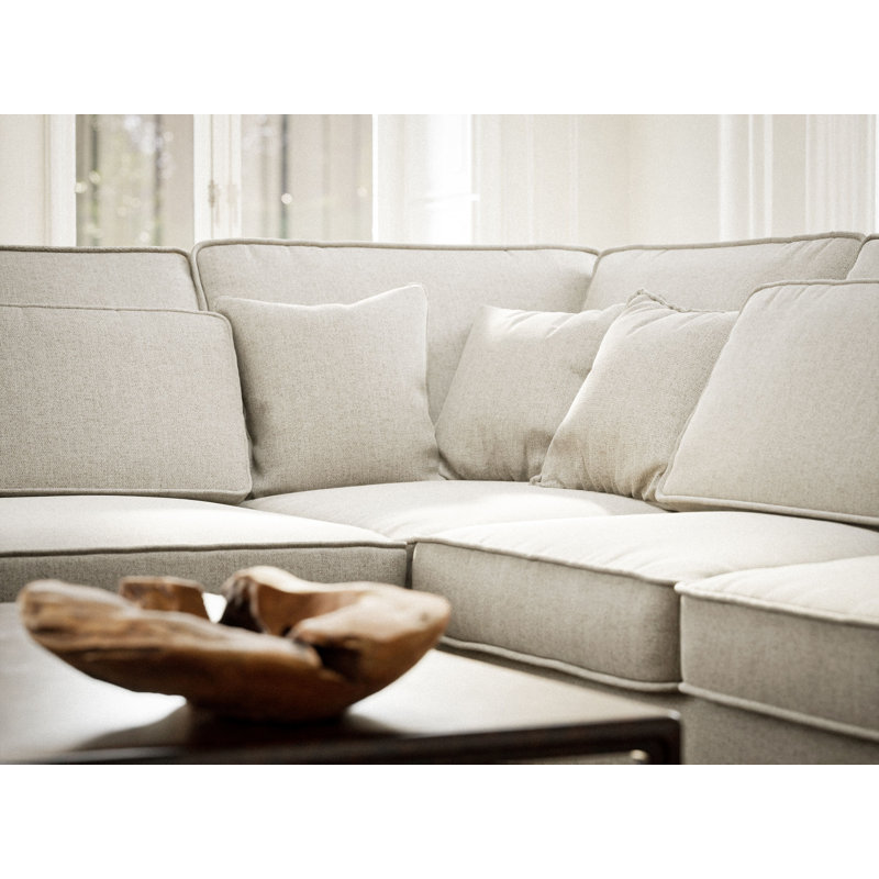 5 Seater Corner Sofa , Left Hand Facing, Light Beige Polyester